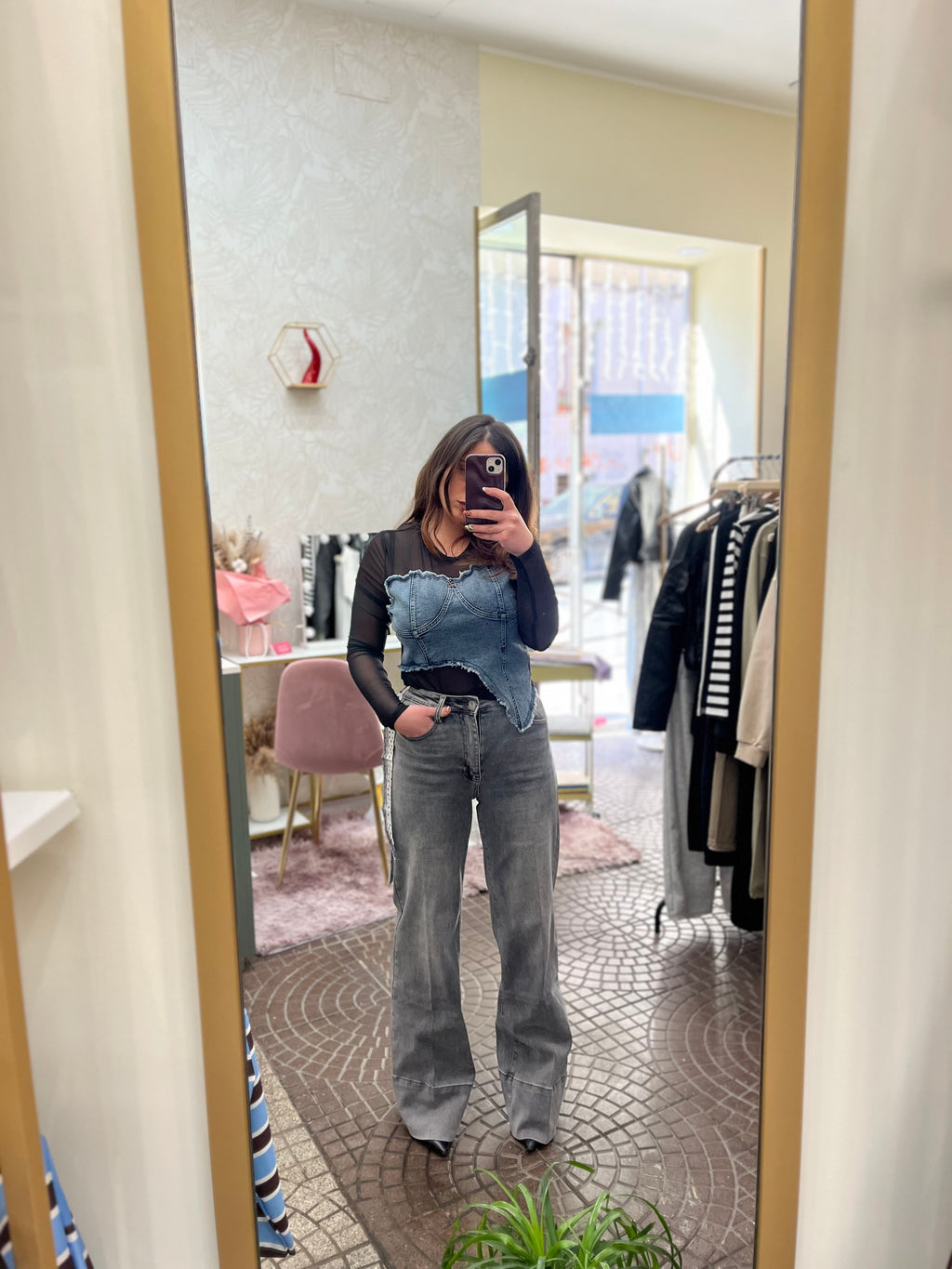 Grey denim