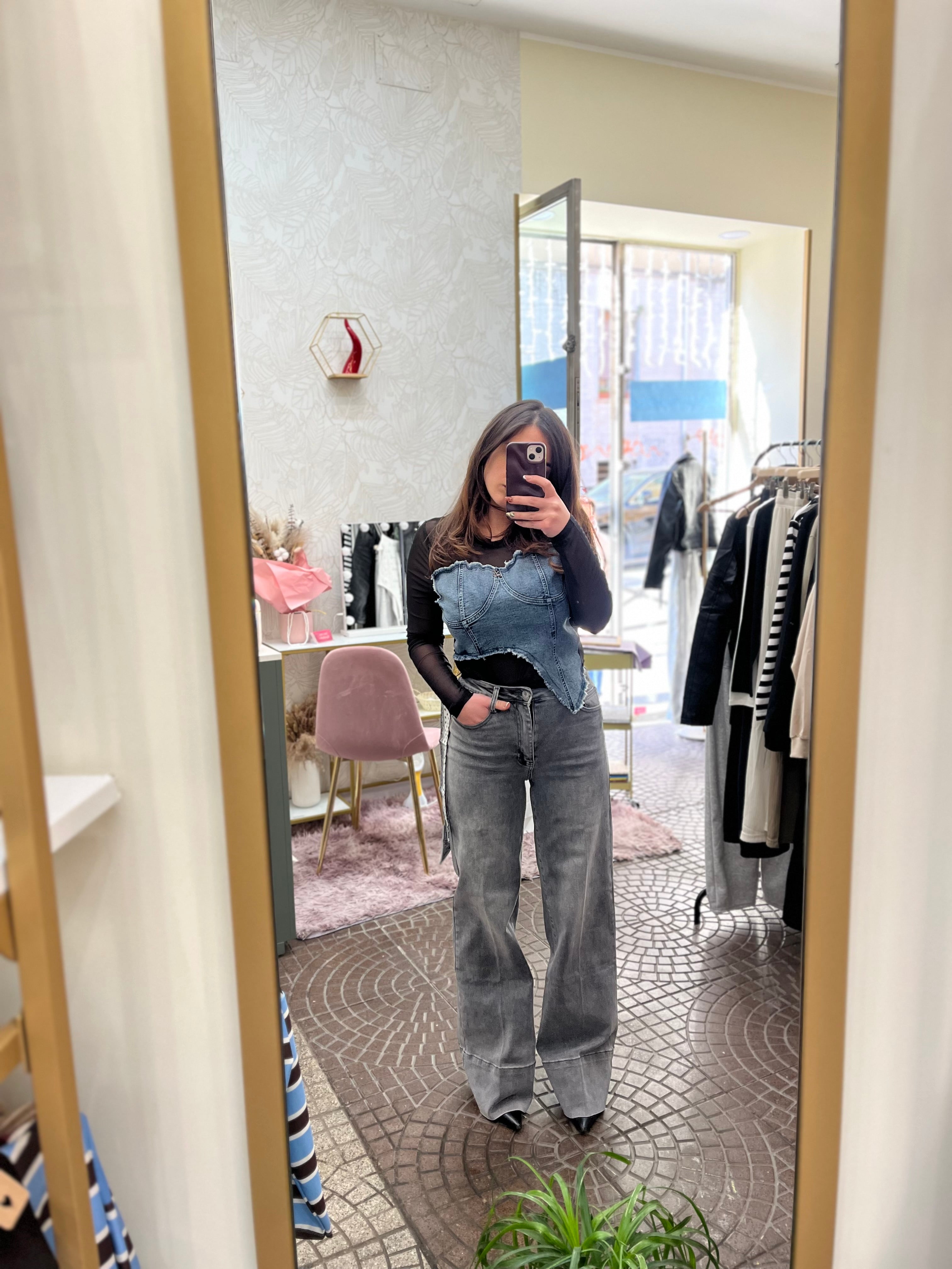Grey denim