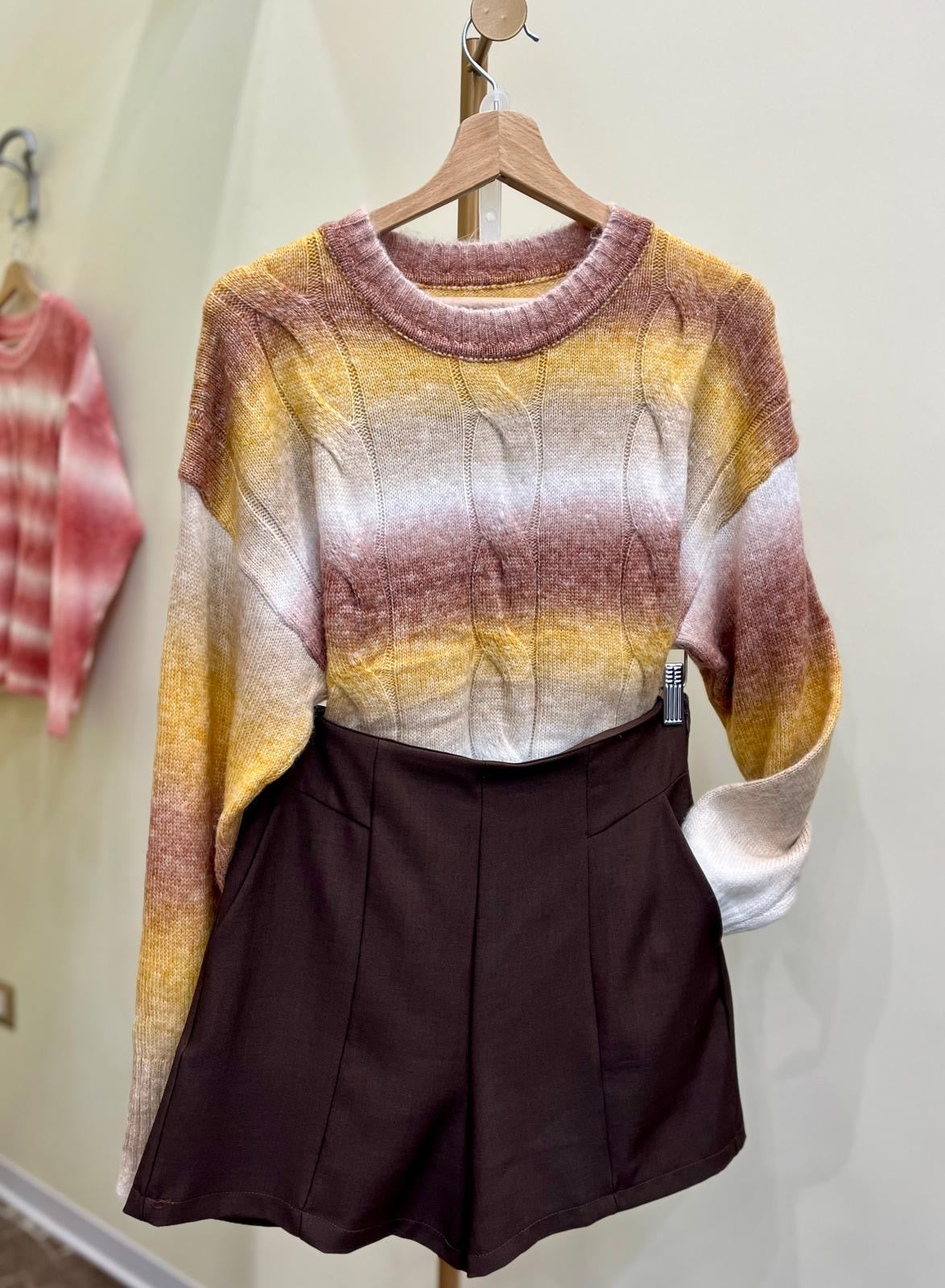 Maglione con treccie