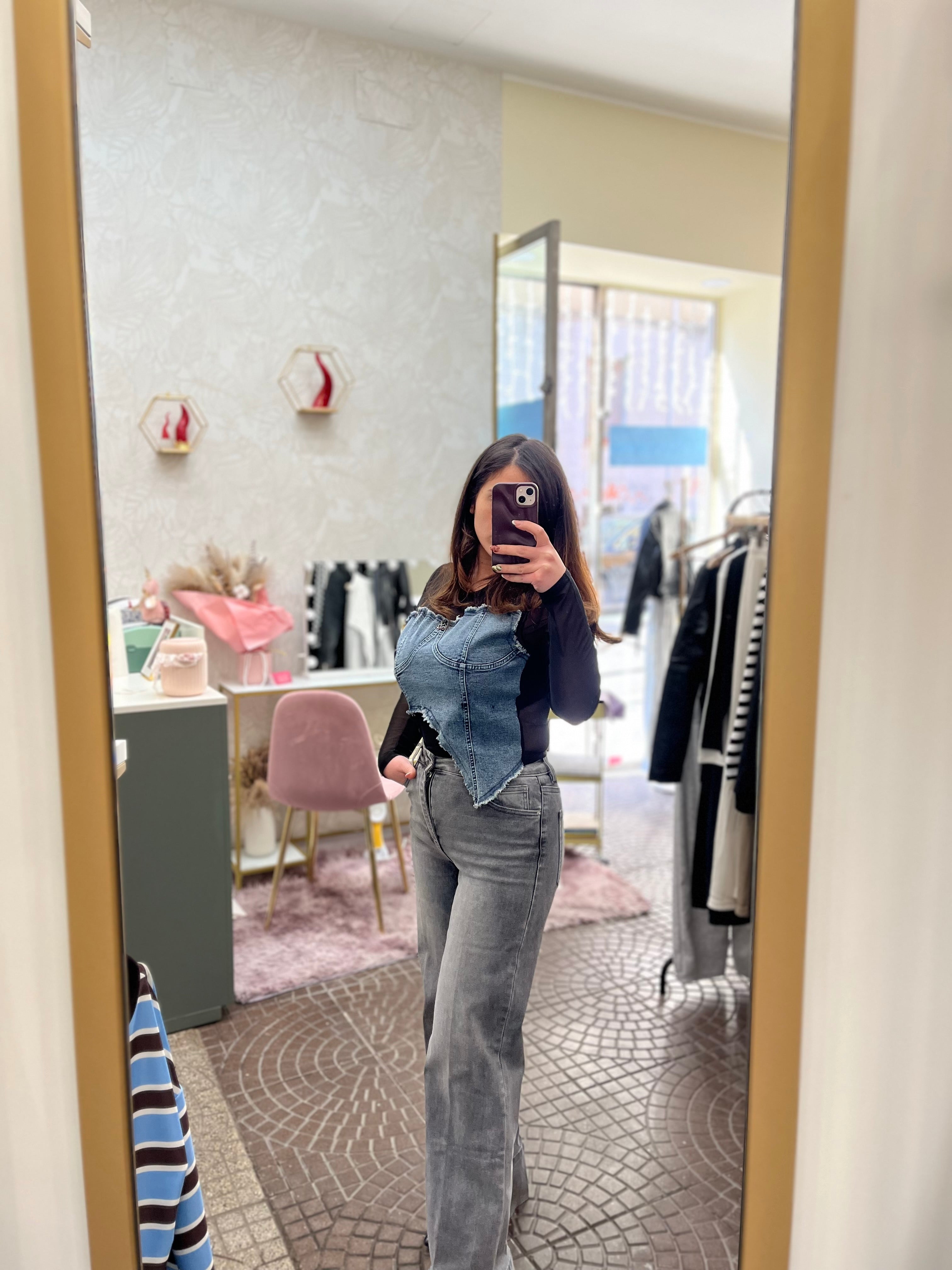 Grey denim