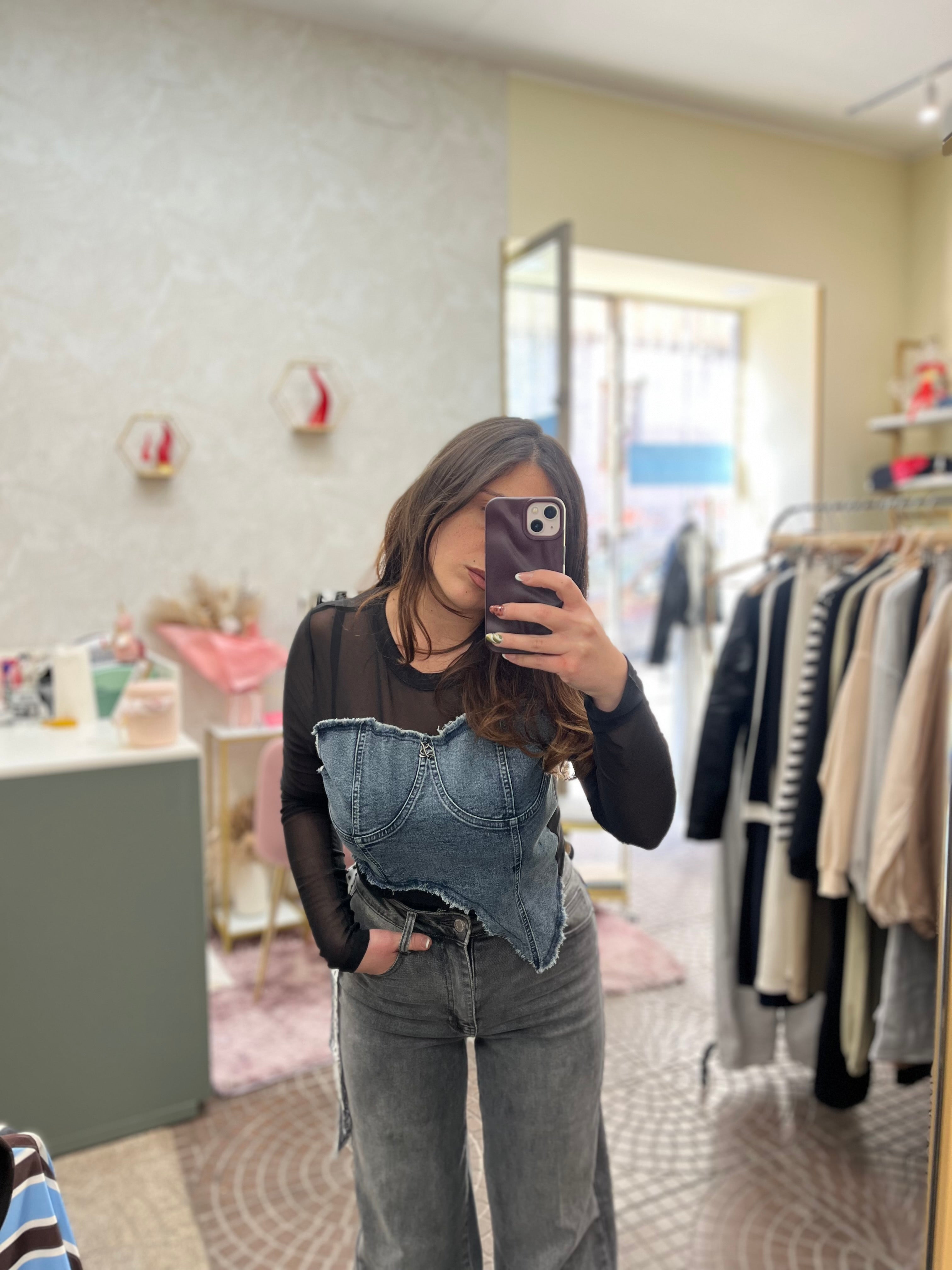 Top in denim