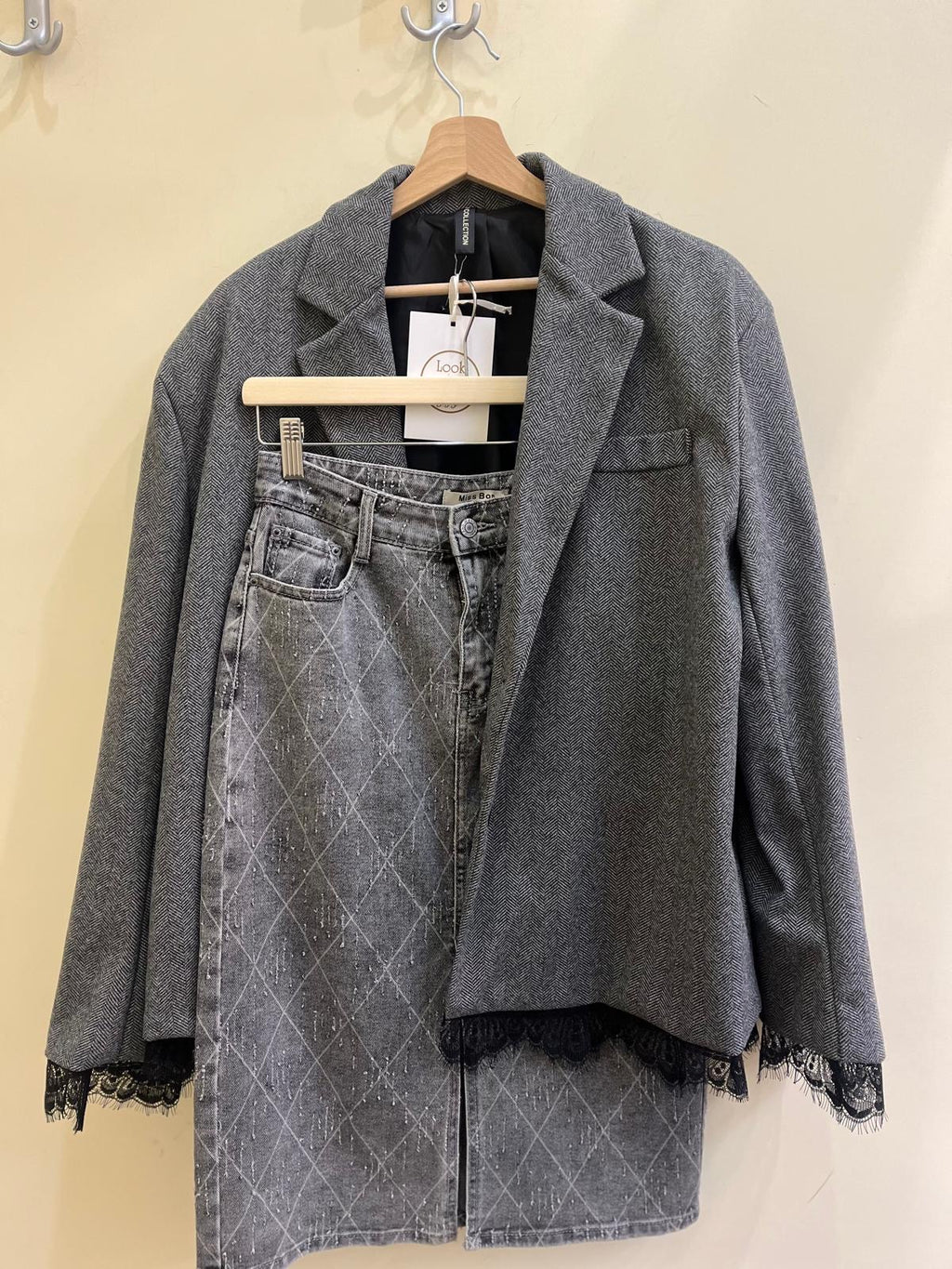 Gonna in jeans con spacco sul davanti