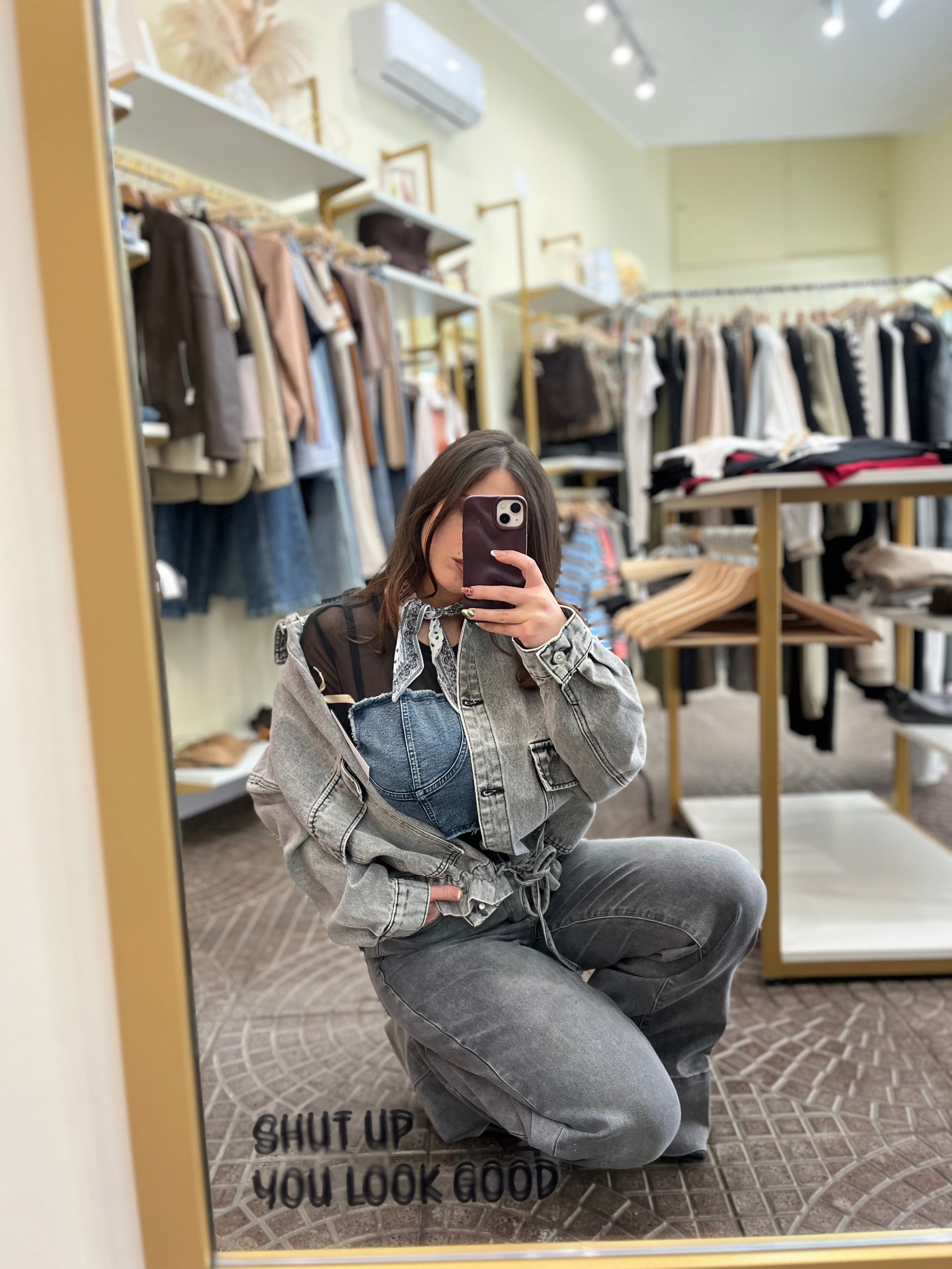 Grey denim
